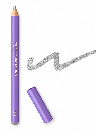 Олівець для очей kiko milano club k glide & go eye pencil - 06 flex your move — попелясто-сірий ash grey (000303-06)