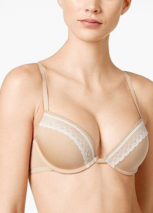 Бежевий бюстгальтер calvin klein