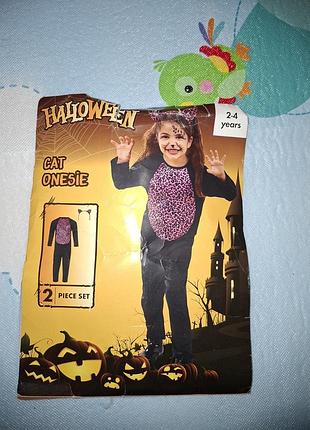 Карнавальний костюм для дівчинки halloween cat onesie 2-4 роки