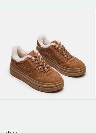 Кросівки жіночі steve madden коричневі, розмір 9.5 us (26 см), замшеві
