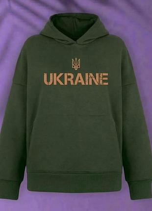 Худи хаки vigine с трезубом, размеры s-4xl