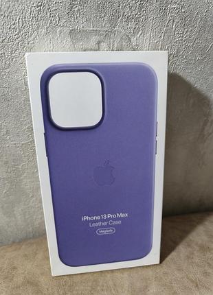 Оригинальный чехол iphone 13 pro max leather with magsafe wisteria (mm1p3zm/a).