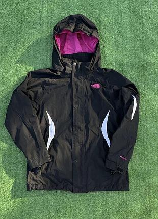 Куртка жіноча the north face hyvent 3 в 1 чорна з флісом