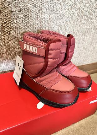 Чоботи для дівчинки puma зимові рожеві