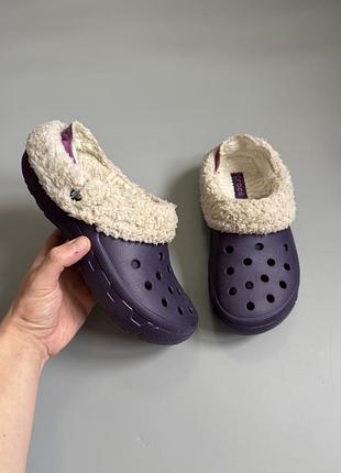 Меховые crocs classic lined clog 40(25см)crocs mammoth
