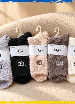 Набір жіночих теплих пухнастих шкарпеток ugg з альпакою, 5 пар, розмір 36–41