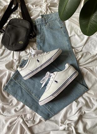 Кожаные мужские кеды polo ralph lauren hanford 43 28см.