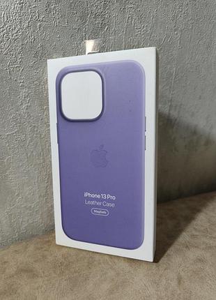 Оригинальный чехол iphone 13 pro leather with magsafe wisteria (mm1f3zm/a)