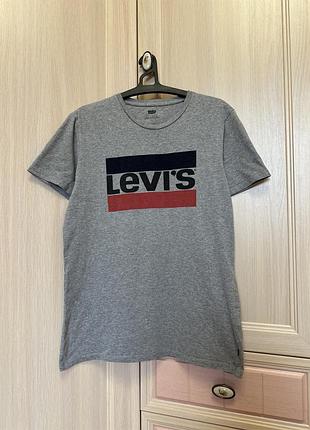 Футболка чоловіча levi’s сірий меланж розмір м