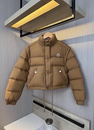 Куртка жіноча дута, коричнева 4