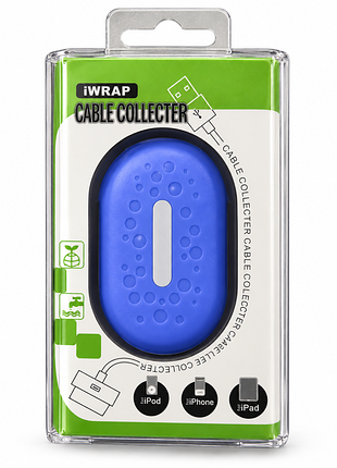 Iwrap cable collecter -
силиконовый органайзер для
хранения и аккуратного
намотка кабелей и зарядных устройств