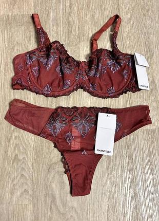 Комплект жіночої білизни chantelle бордовий
