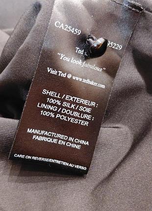 Черное платье ted baker london 100% шелк 10