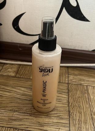 Спрей-кондиціонер для волосся you look professional glamour bi-phasic argan & macadamia oil, 200 мл