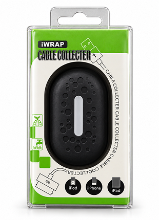 Iwrap cable collecter -
силиконовый органайзер для
хранения и аккуратного
намотка кабелей и зарядных устройств