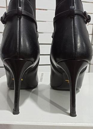Ботильоны кожаные prada 5