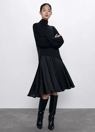 Плаття міді жіноче zara m чорне