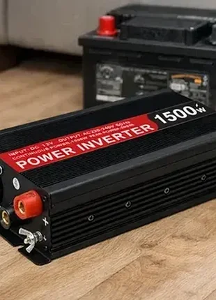 Перетворювач напруги-інвертор power inverter 12v модифікований синус 1500w