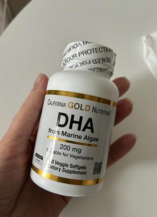 Біологічно активні речовини california gold nutrition dha з морських водоростей 200 мг