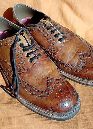 Туфлі чоловічі grenson броги коричневого кольору, розмір 41