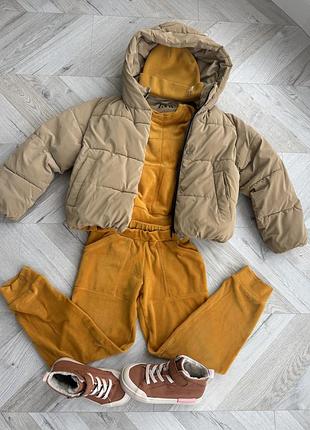 Куртка zara дитяча демісезонна бежева