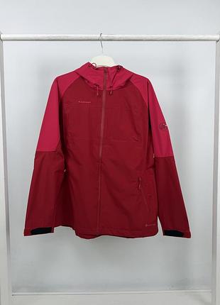 Вітровка жіноча mammut gore-tex червона, розмір xl куртка дощовик мембрана водонепроникна