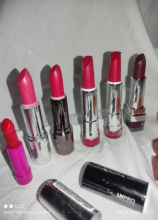 Лот 5 красных помад red lipstick декоративная косметика для девушки помада