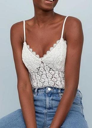 Боді-майка h&m р.m кружево