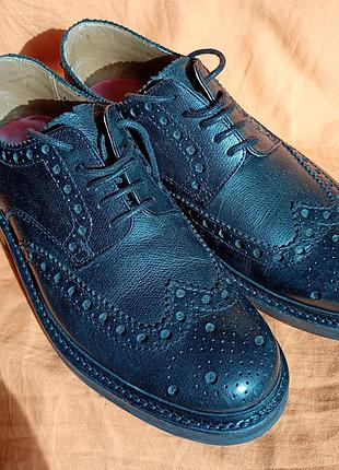 Чоловічі туфлі броги grenson чорні, розмір 41