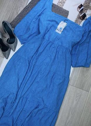 Нова міді сукня yours 5xl 6xl ярусна сукня великого розміру блакитна сукня з ґудзиками плаття батал