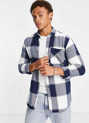 Чоловіча фланелева сорочка jack and jones s-m розмір