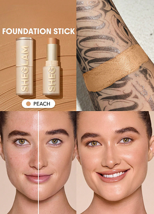 Тональний крем-стік sheglam skin magnet high coverage foundation stick - peach — тональна основа з високим покриттям (5976)