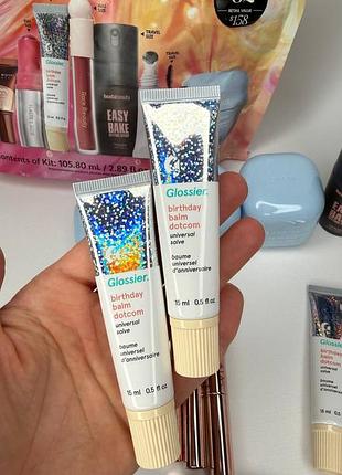 Бальзам для губ glossier birthday balm dotcom 15 ml (из набора, без уп.)
