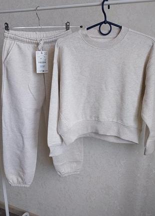 Спортивный костюм zara на 9-10роков теплый