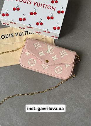 Сумочка félicie pochette bag white/pink🩷