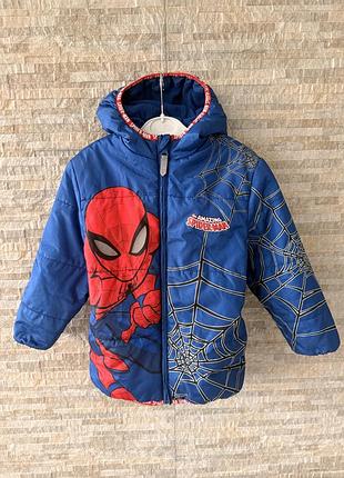 Демісезонна тепла дута демі куртка спайдермен spiderman marvel nutmeg 4-5 років, 104-110 см