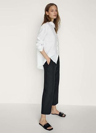 Лляні брюки massimo dutti штани льон бавовна 2