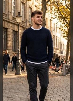 Джемпер marc o polo реглан светр розмір 50 синій котон xl