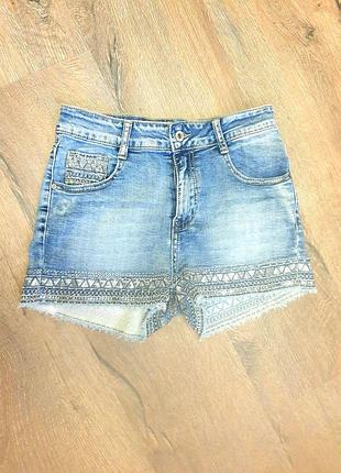 Шорти короткі жіночі  ,дівочі,new  denim  з паєтками