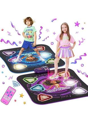 Подвійний дитячий танцювальний килимок з bluetooth та підсвічуванням (double dance mat tw825-6)