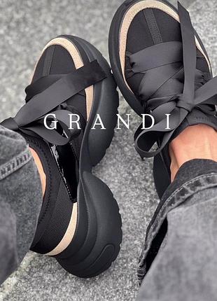 Кросівки неопропілен з бантами grandi