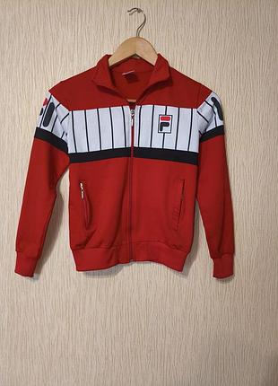 Теплая толстовка fila зепкая спортивная кофта тепла на флисе на мальчика размер 128