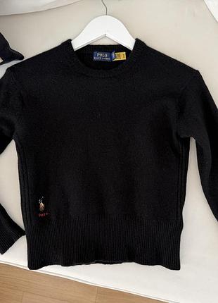Светр polo ralph lauren чорний вовна кашемір