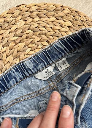 Джинси для дівчинки h&m сині з візерунком 4