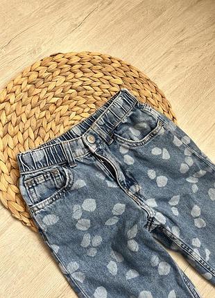 Джинси для дівчинки h&m сині з візерунком 2