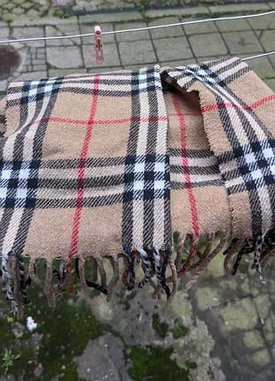 Шарф унісекс lambswool в клітинку бежевий