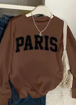 Шоколадний світшот на флісі