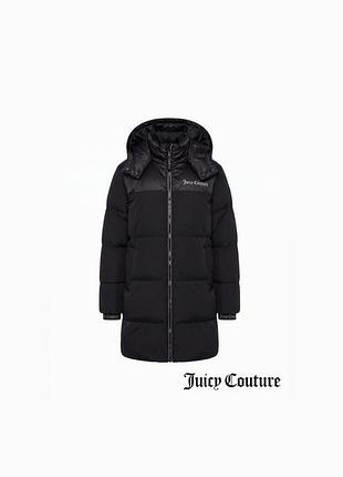 🖤 фірмова чорна зимова куртка / пуховик juicy couture (розмір s-m, ідеальний стан)