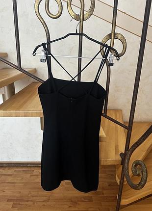 Коротка жіноча коктейльна сукня міні zara чорна