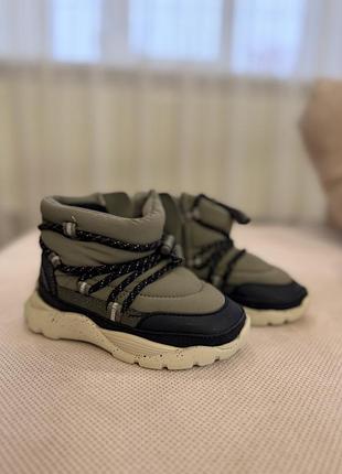 Черевики для дітей zara, хакі, розмір 25